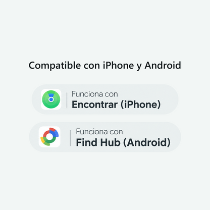 Chipy es compatible con iPhone (Encontrar) y Android (Find Hub)